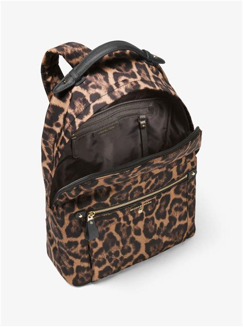 michael michael kors leopard nylon backpack|Michael Kors nylon belt bag.